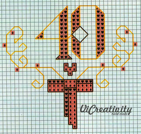 К 14 февраля 30 романтических мини схем для вышивки (сердечки) vicreativity 16