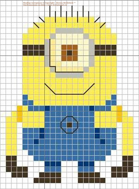 Миньоны - подборка схем вышивки крестом - vicreativity - 9