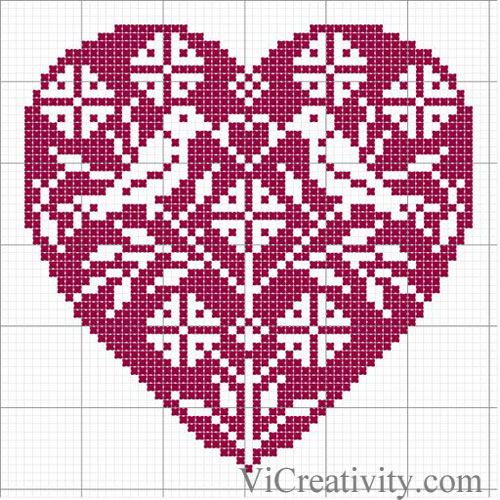 сердце схема для вышивки vicreativity 2