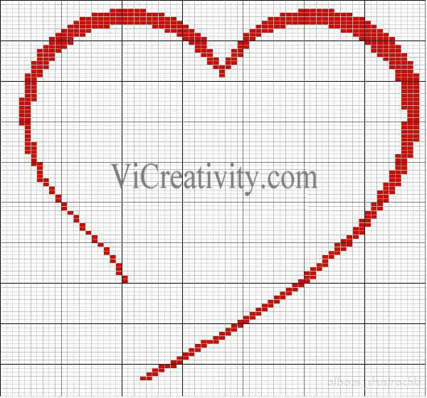 сердце схема для вышивки vicreativity 4