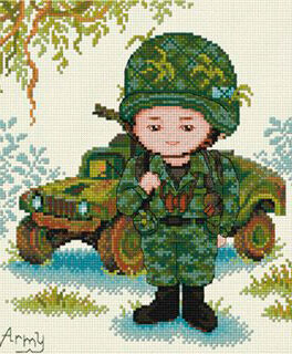 военный солдат схема вышивки vicreativity -2